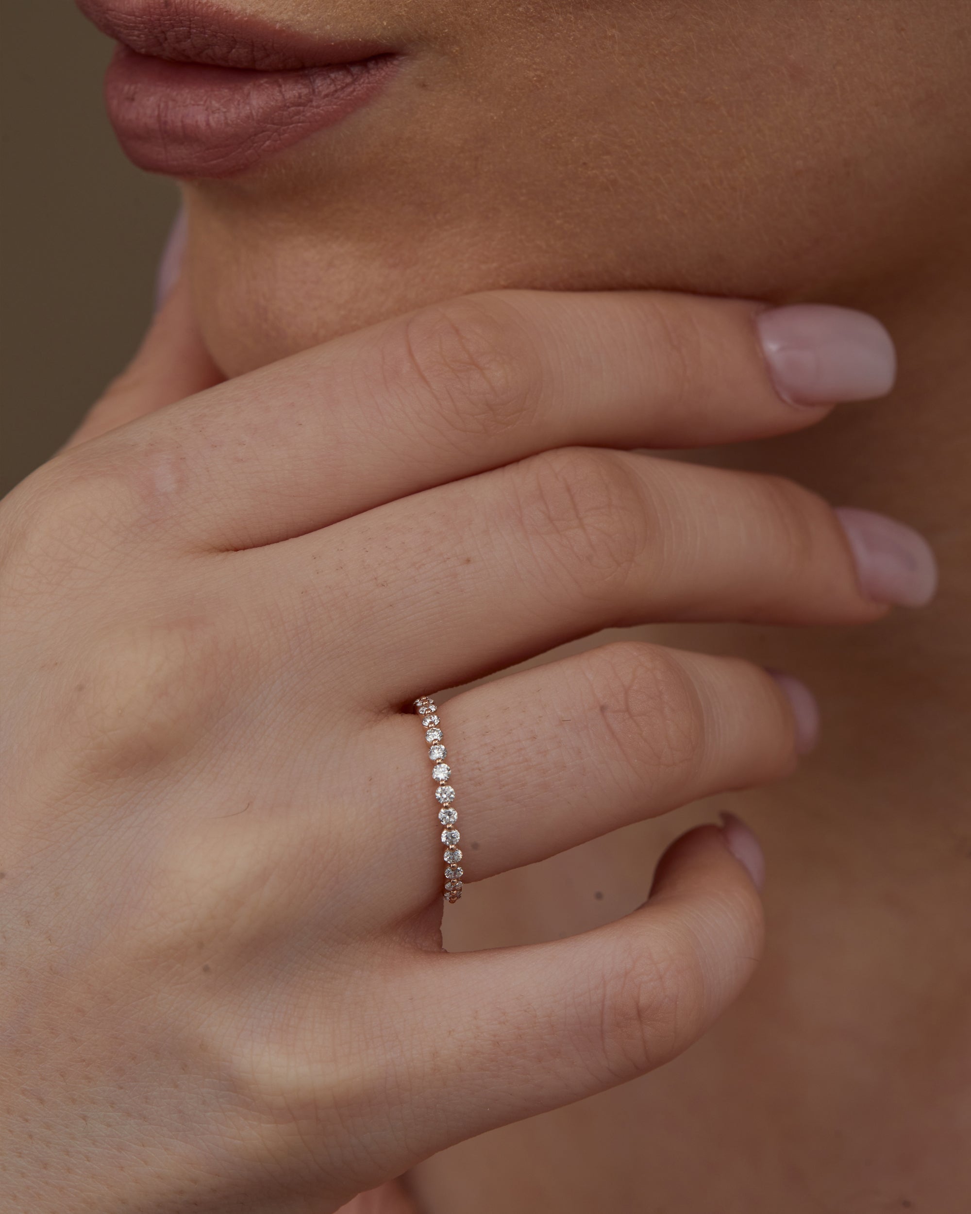 0.4 CT Round Full Eternity Lab Grown Diamond Wedding Band