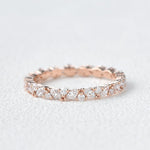 0.4 CT Round And Marquise Alternative Moissanite Wedding Band 6
