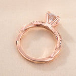 Round Twisted Pave Lab Grown Diamond Engagement Ring