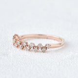 0.2 CT Round Cut Cluster Moissanite Wedding Band 2