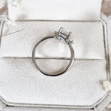 2.29 CT Emerald Three Stone  Lab Grown Diamond Engagement Ring