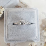 Round Pave Lab Grown Diamond Engagement Ring