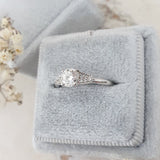 Round Pave Lab Grown Diamond Engagement Ring