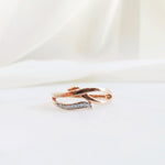 0.03 CT Round Criss Cross Lab Grown Diamond Wedding Band