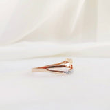 0.03 CT Round Criss Cross Lab Grown Diamond Wedding Band