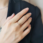 0.03 CT Round Criss Cross Lab Grown Diamond Wedding Band