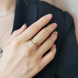 0.03 CT Round Criss Cross Lab Grown Diamond Wedding Band