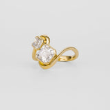 Asscher Lab Grown Diamond Unique Engagement Ring