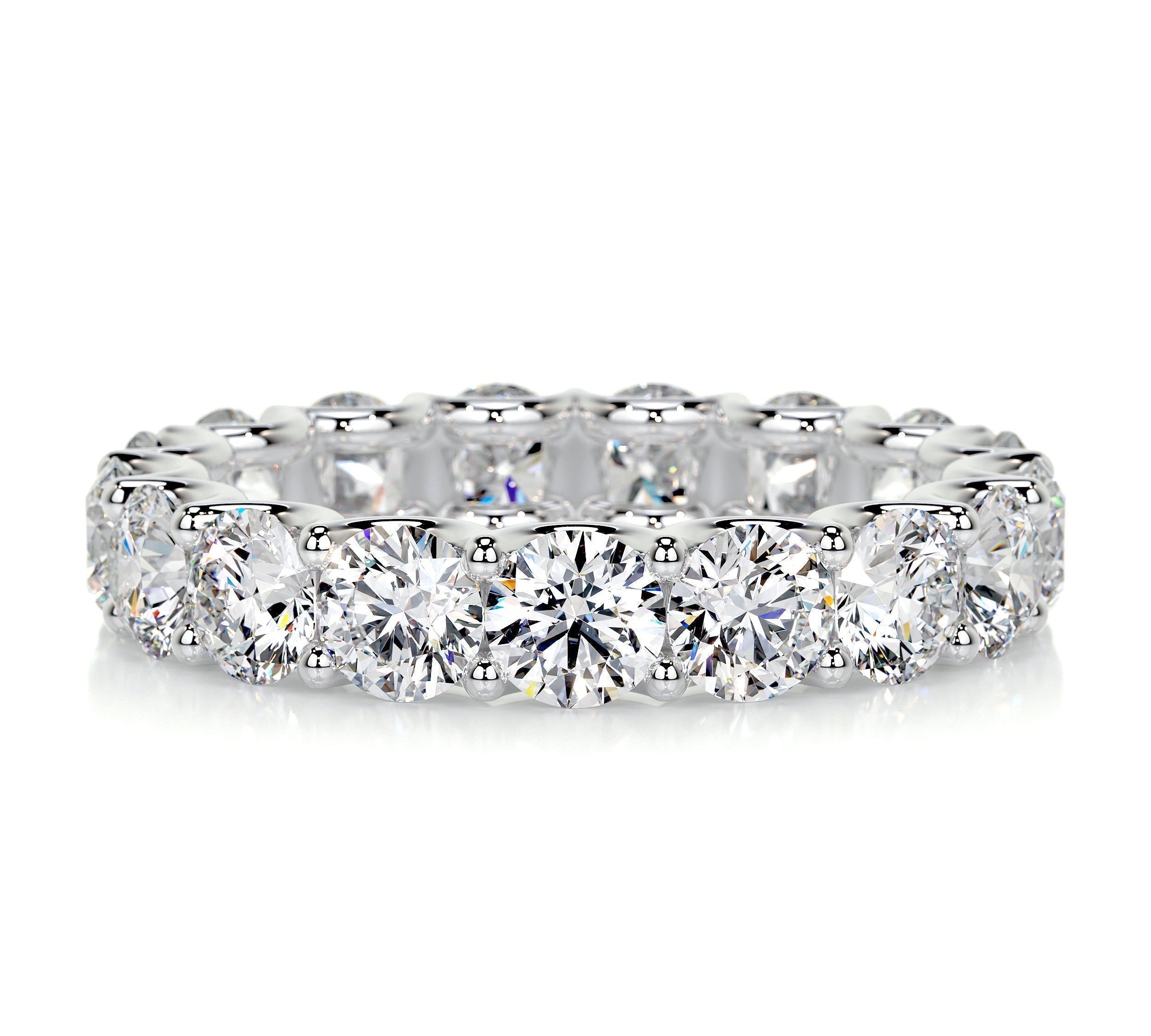 4 CT Round Full Eternity CVD EF/VVS Diamond Wedding Band 1