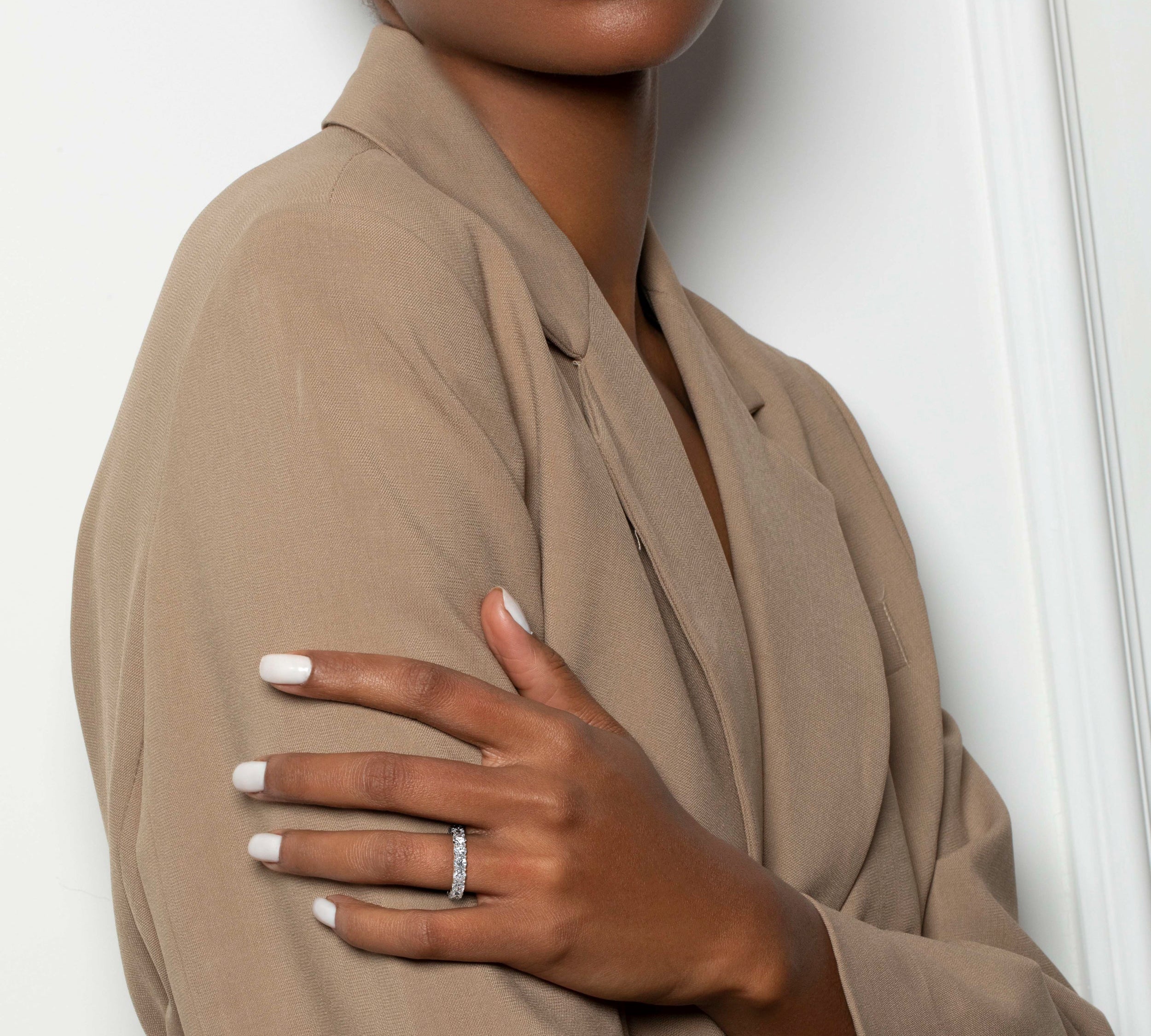 4 CT Round Full Eternity CVD EF/VVS Diamond Wedding Band 3