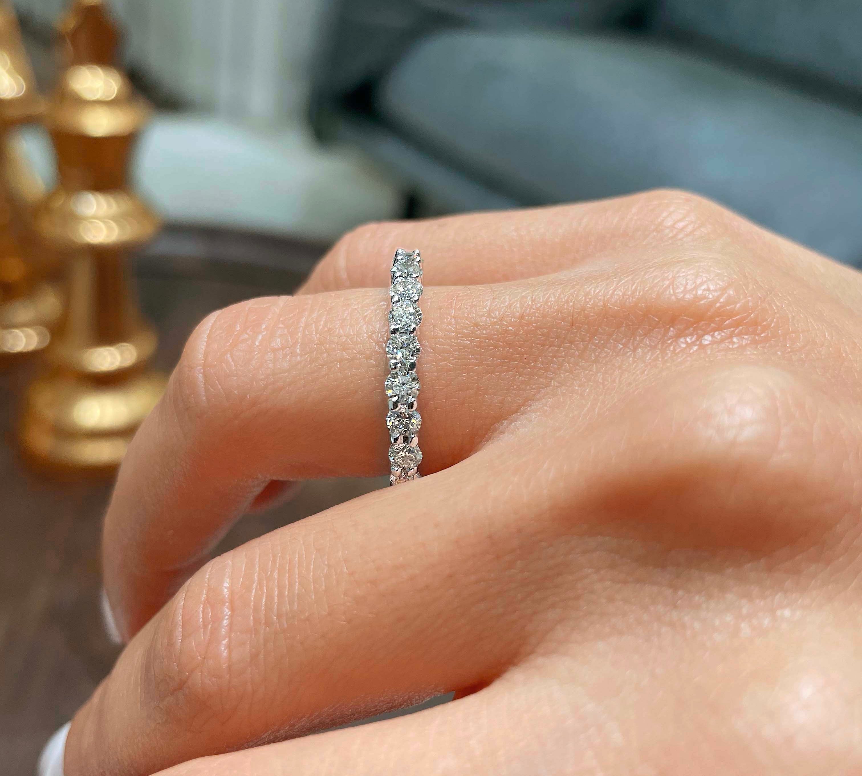 2.4 CT Round Full Etrnity CVD EF/VVS Diamond Wedding Band 2