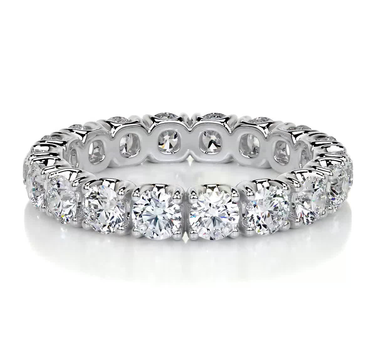 2.4 CT Round Full Etrnity CVD EF/VVS Diamond Wedding Band 1