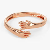 Hugging Hand Wedding Band
