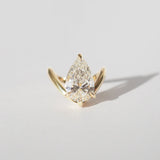 Pear Solitaire Moissanite Engagement Ring
