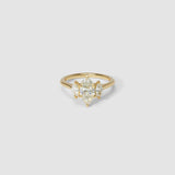 Marquise Three Stone Moissanite Engagement Ring