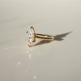 Marquise Solitaire Moissanite Engagement Ring