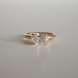 Oval Solitaire Moissanite Engagement Ring