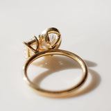 Oval Toi Et Moi Moissanite Engagement Ring
