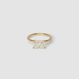 Radiant Solitaire Moissanite Engagement Ring
