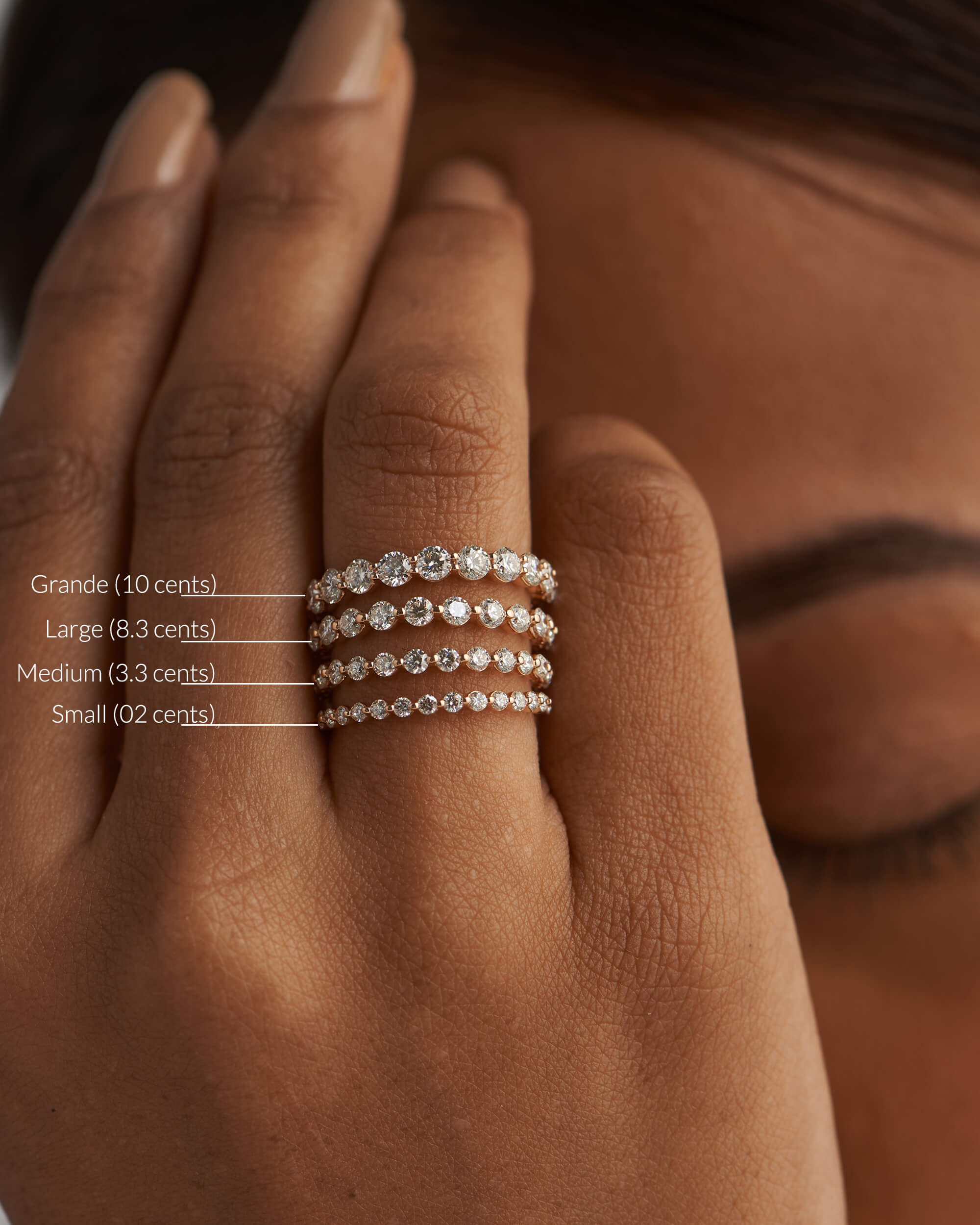 0.4 CT Round Full Eternity Lab Grown Diamond Wedding Band