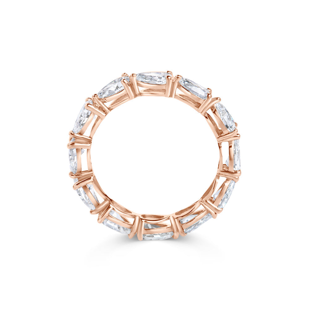 2 CT Pear Full Eternity Lab Grown Diamond Wedding Band