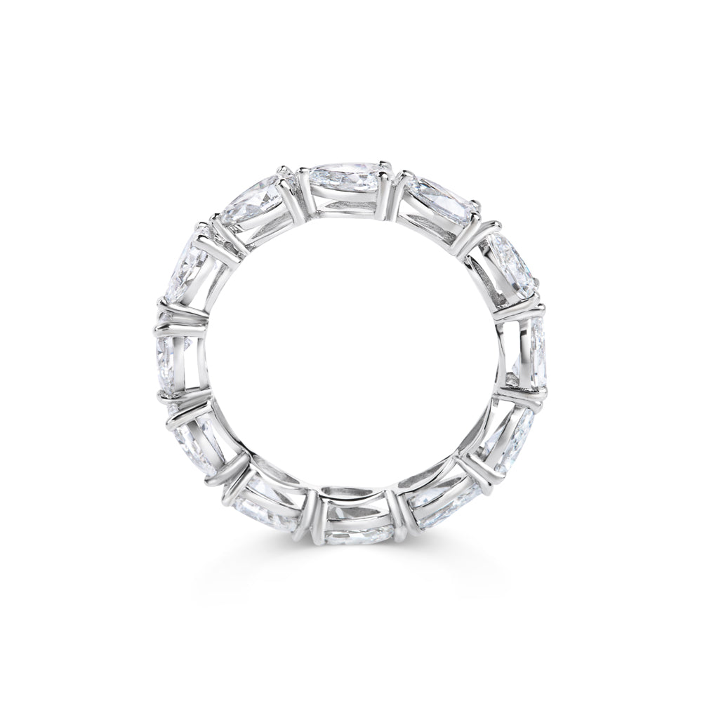 2 CT Pear Full Eternity Lab Grown Diamond Wedding Band