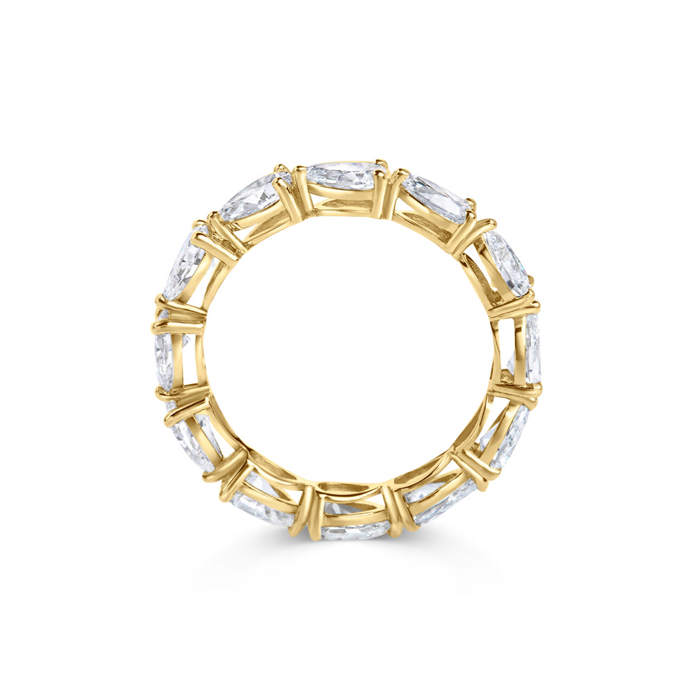 2 CT Pear Full Eternity Lab Grown Diamond Wedding Band
