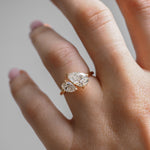 1.5 TCW Pear Two Stone Moissanite Engagement Ring