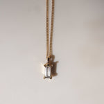 0.5 CT Baguette Cut Solitaire Moissanite Necklace