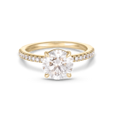 2.08 CT Round Pave Lab Grown Diamond Engagement Ring