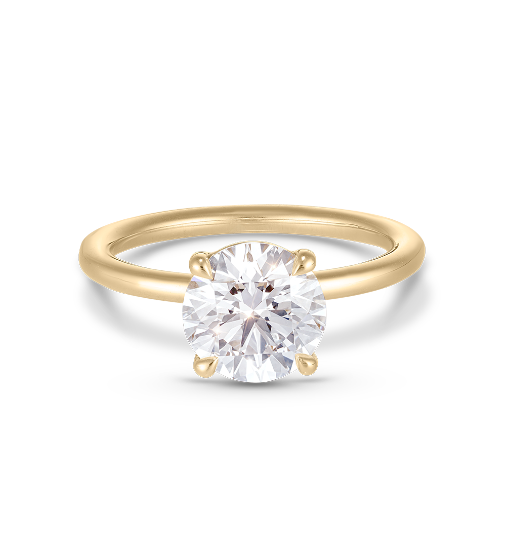 2.09 CT Round Solitaire Lab Grown Diamond Engagement Ring