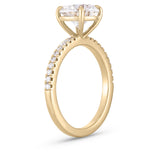 2.08 CT Round Pave Lab Grown Diamond Engagement Ring