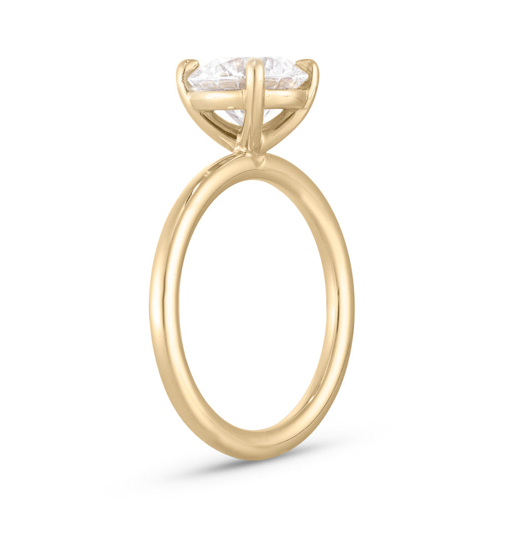 2.09 CT Round Solitaire Lab Grown Diamond Engagement Ring
