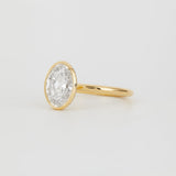 Oval Lab Grown Diamond Bezel Engagement Ring