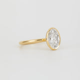 Oval Lab Grown Diamond Bezel Engagement Ring