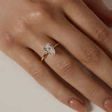 2.05 CT Pear Diamond Solitaire Engagement Ring
