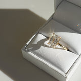 3.06 CT Emerald Shaped Solitaire Lab Grown Diamond Engagement Ring