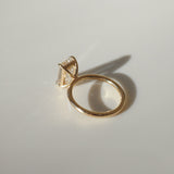 3.06 CT Emerald Shaped Solitaire Lab Grown Diamond Engagement Ring