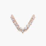 0.58 CT Round Chevron Lab Grown Diamond Wedding Band