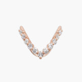 0.58 CT Round Chevron Lab Grown Diamond Wedding Band