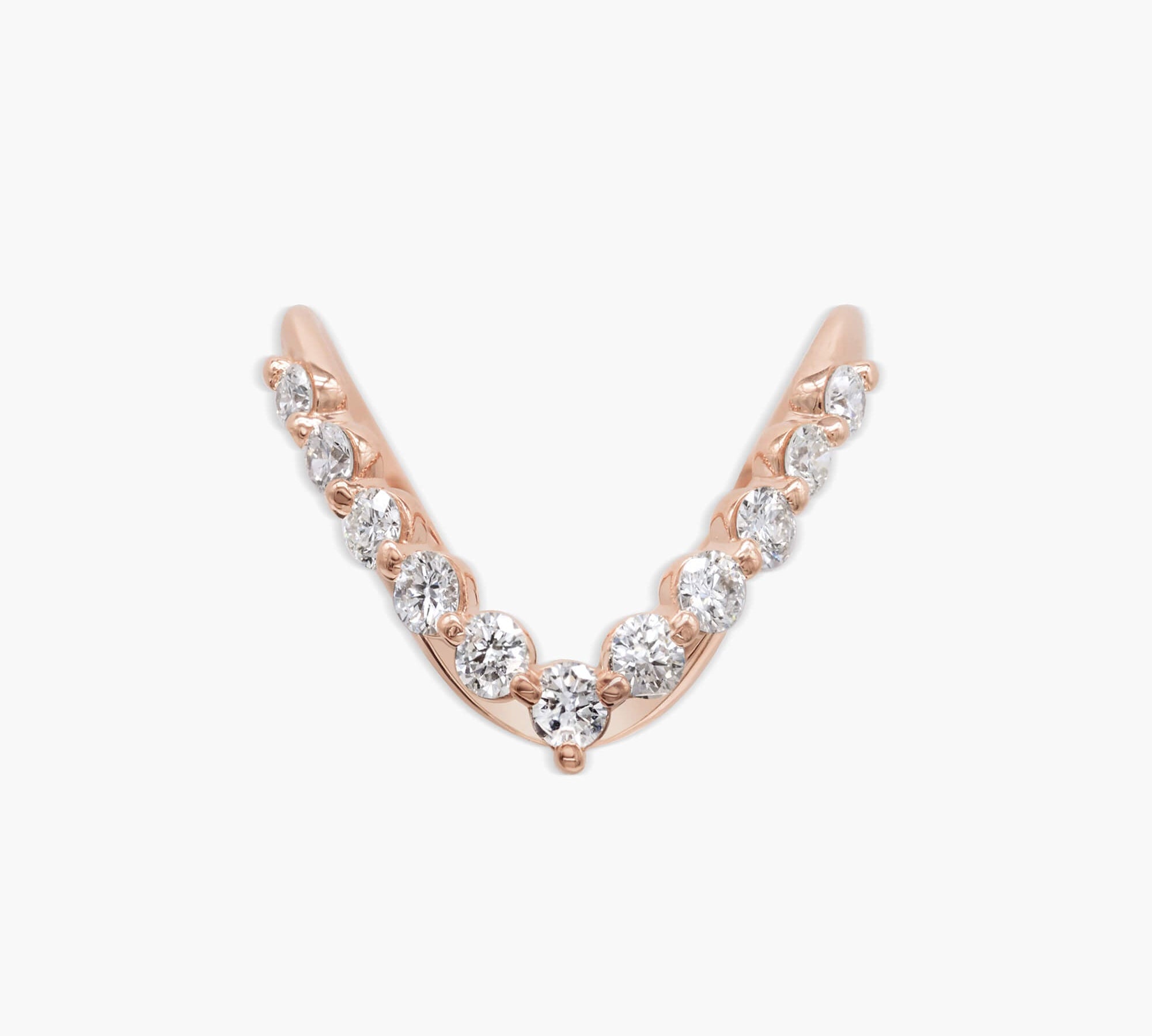 0.58 CT Round Chevron Lab Grown Diamond Wedding Band