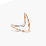 0.27 CT Round Curved Lab Grown Diamond Wedding Band