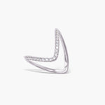 0.27 CT Round Curved Lab Grown Diamond Wedding Band