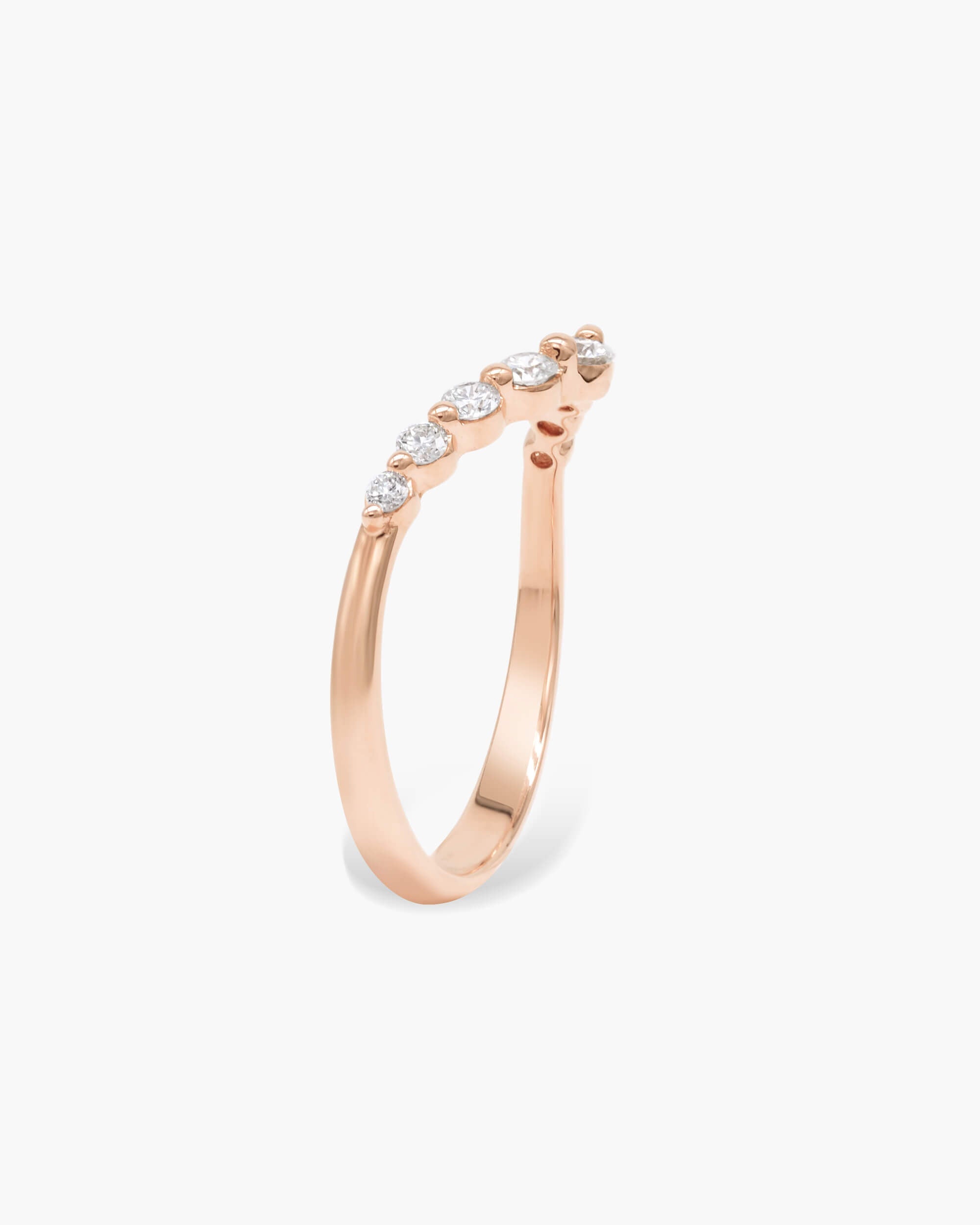 0.26 CT Round Swirl Lab Grown Diamond Wedding Band