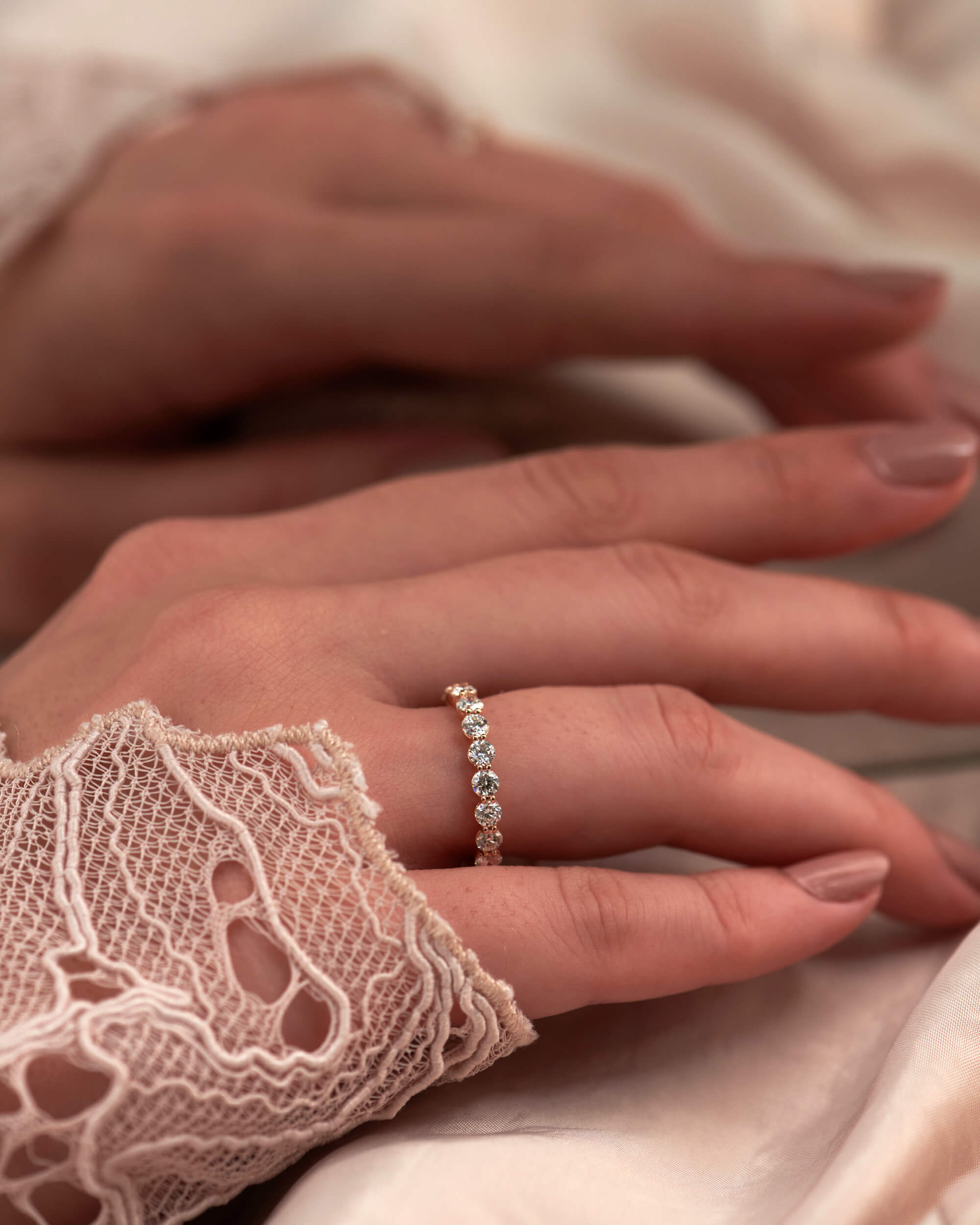 1.83 CT Round Full Eternity Lab Grown Diamond Wedding Band