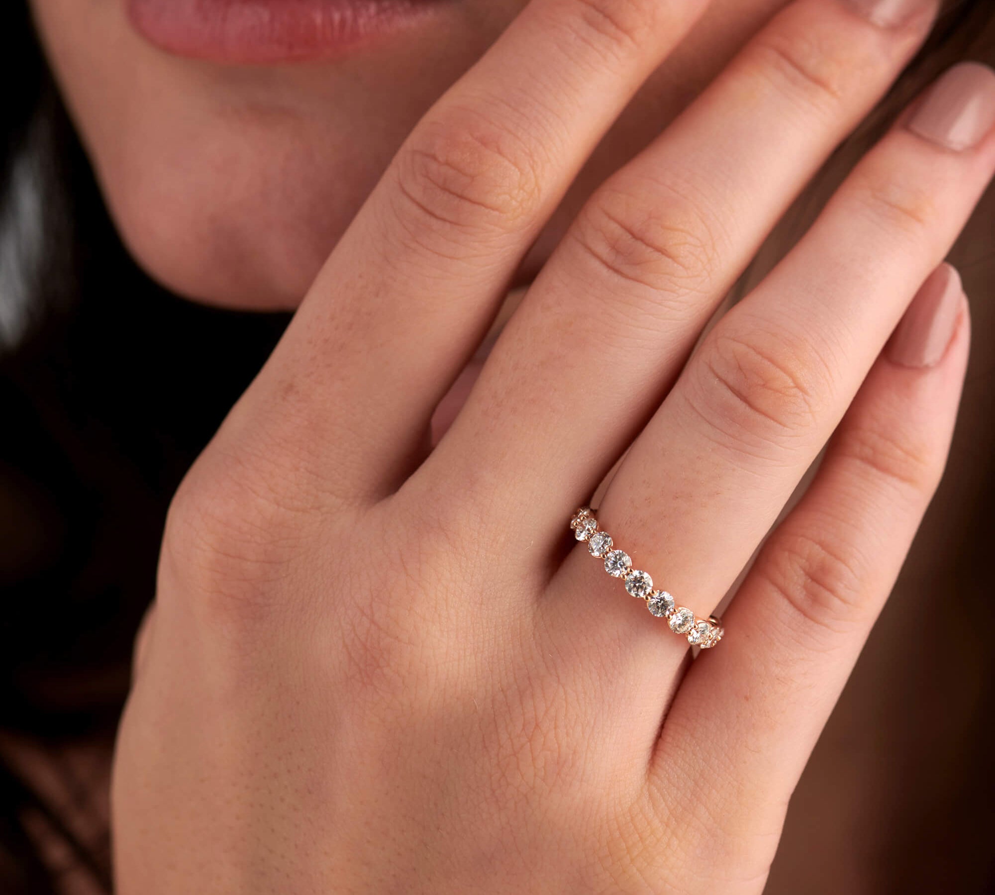 1.83 CT Round Full Eternity Lab Grown Diamond Wedding Band