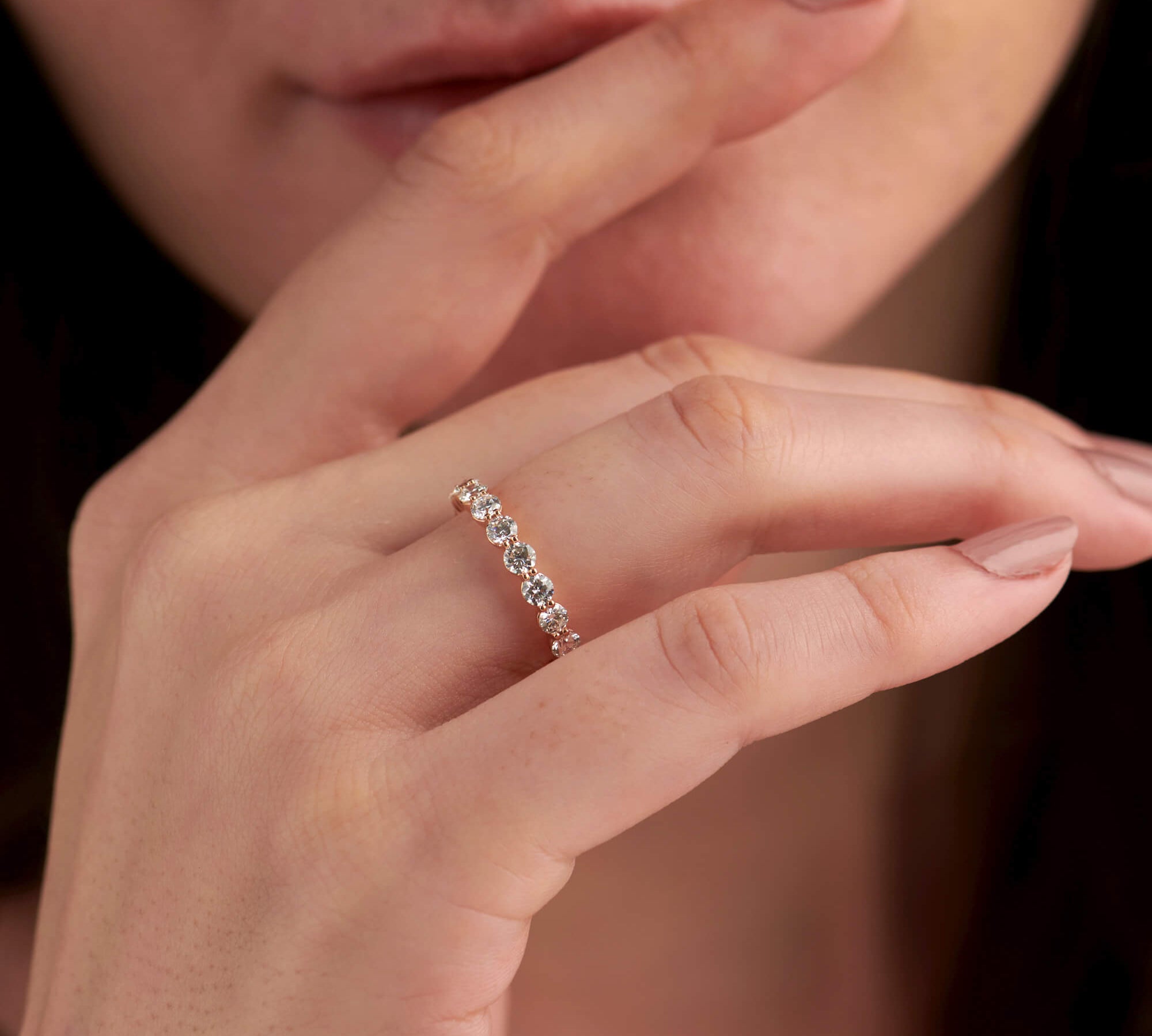 1.83 CT Round Full Eternity Lab Grown Diamond Wedding Band