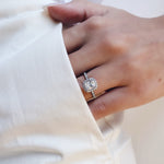 Radiant Halo & Pave Lab Grown Diamond Engagement Ring