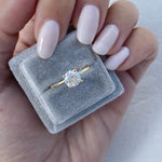 Round Hidden Halo Lab Grown Diamond Engagement Ring