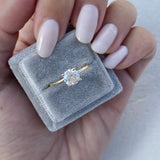 Round Hidden Halo Lab Grown Diamond Engagement Ring